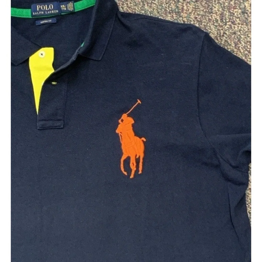 Polo Ralph Lauren Men's XXL Big Pony Number 3 Short Sleeve Polo Rugby Style GUC